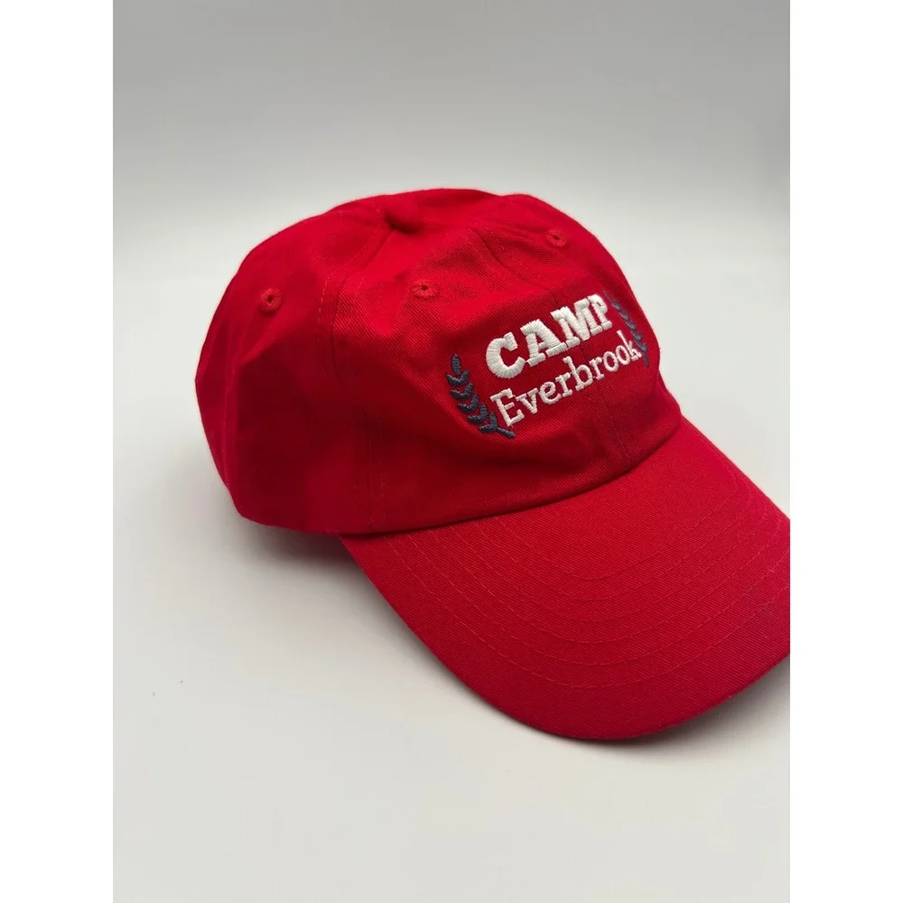 Everbrook Academy Camp Everbrook Red Embroidered Baseball Cap Hat  Adjustable